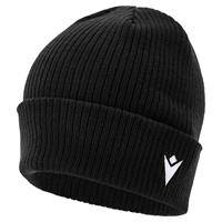 Zima Beanie BLK JR Ribbestrikket lue med oppkant